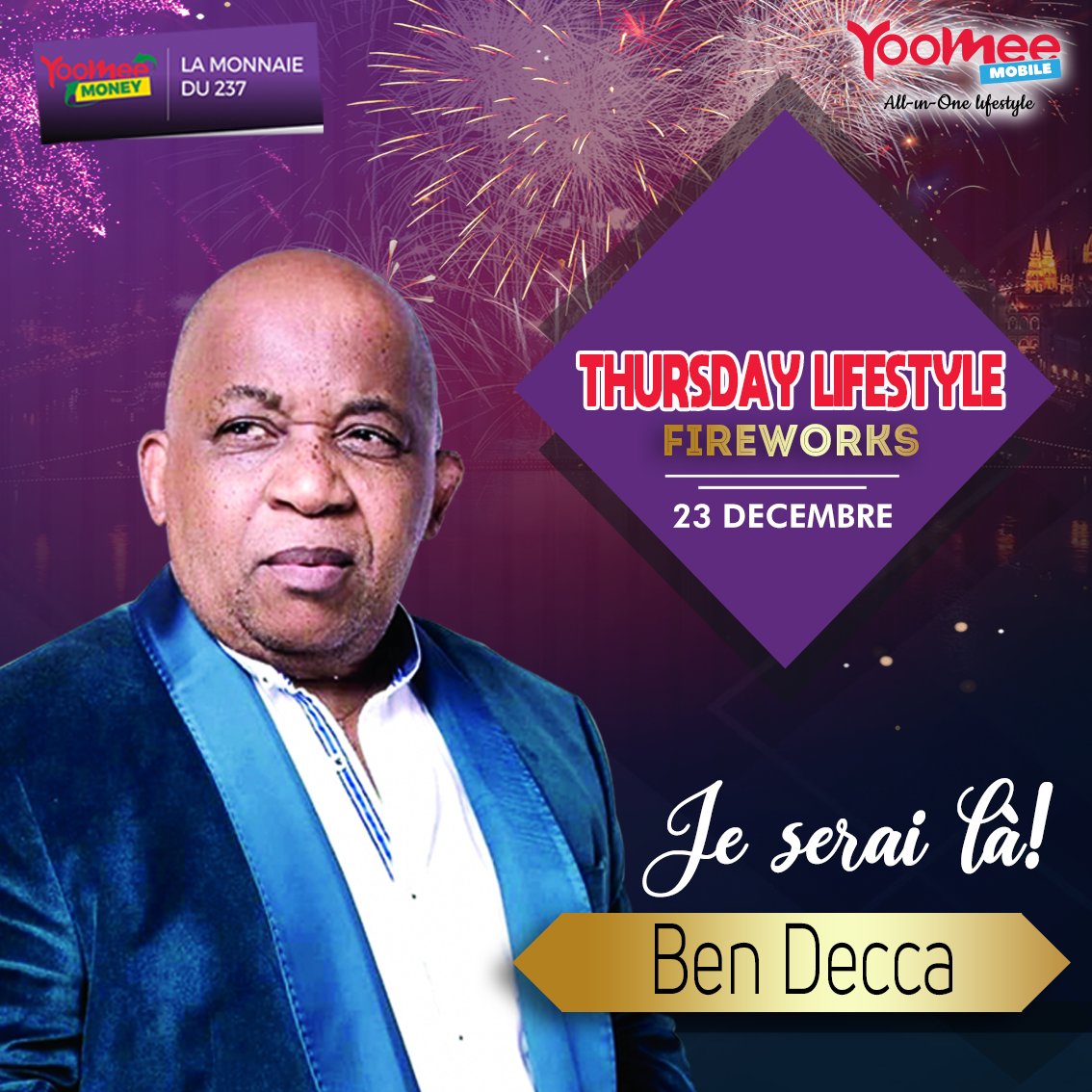 Yoomee_mobile's tweet photo. Venez enjoy avec moi un moment irrésistible du grand évènement ThursdayLifestyle, l'afterwork de Yoomee Mobile avec sa communauté Autour ce Jeudi 23 Déc à partir de 18h à cet occasion beaucoup de lots seront à gagner pendant la soirée.
#Thursdaylifestyle #YoomeeMoney  #fireworks https://t.co/xF8jMfH1R2