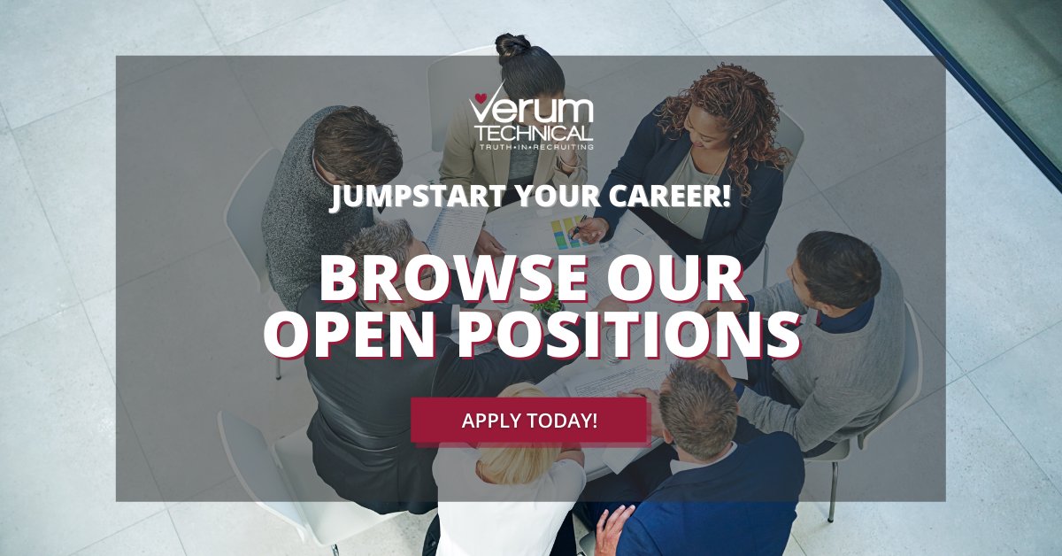 VerumTechnical's tweet photo. Looking to jumpstart your career in 2022? View our open job openings and apply! https://t.co/rbPJdl0kYz

#nowhiring #jobboard #hiring #verumtechnical #lab #engineering #medicaldevice #pharcaceutical #machineoperator #foodscience #quality #biology #manufacturing #technician https://t.co/Bk4bemG3xK