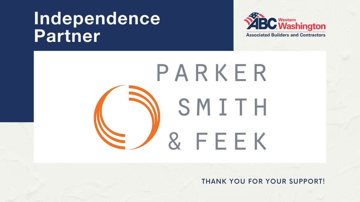 ABCofWestWA's tweet photo. Thank you, @psfinc, for being an ABC Independence Partner!
From employee benefits and commercial insurance, to claims advocacy and surety services, their client outcomes are second to none.
#ABCWW #Partner #Sponsor #member #ABCmeritshopproud https://t.co/r0HauOoBQQ