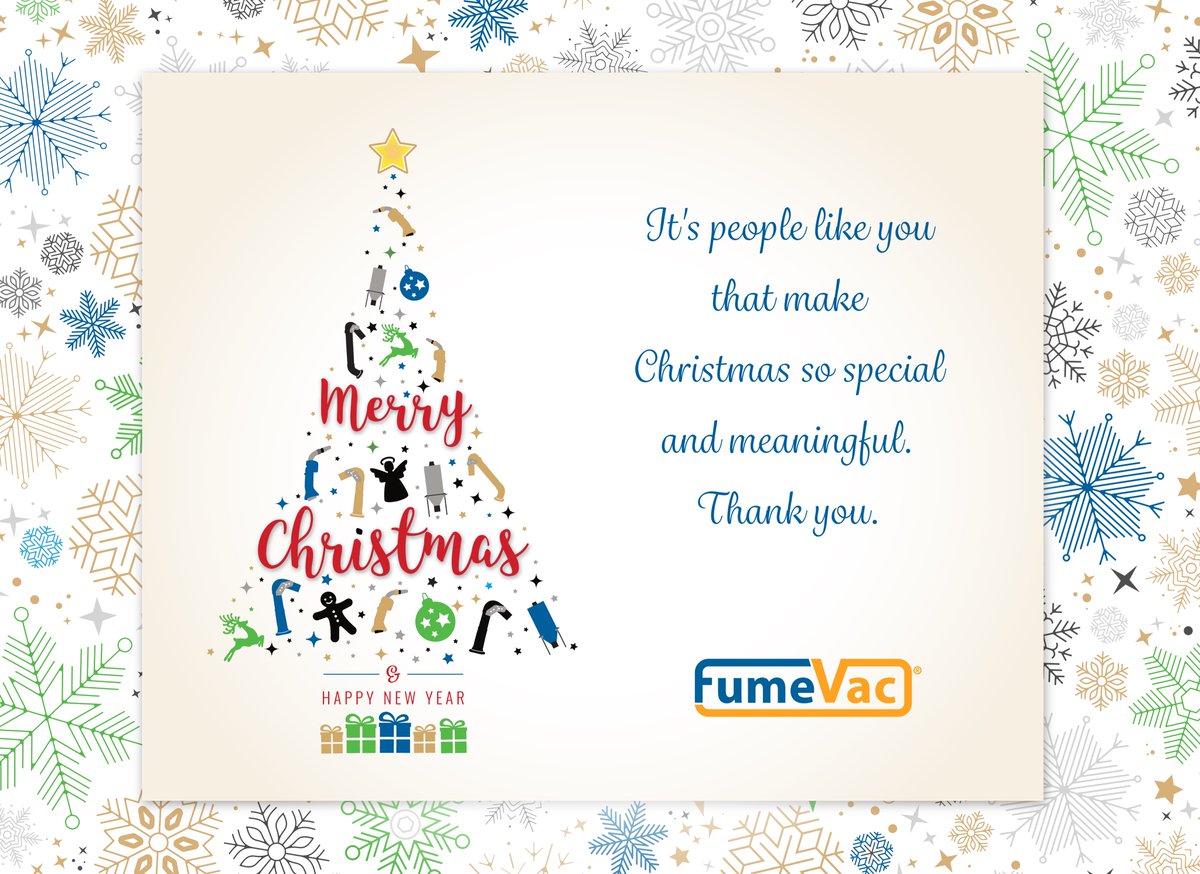 FumeVac's tweet photo. The holidays come and go, what really matters are people like you who light up our lives all year long. Warm thoughts and best wishes for a Merry Christmas. 
#merrychristmas #cleanairondemand #cleanaironlysmarter #airfiltration #manufacturing #dustcollection https://t.co/WpZDyCMqDC