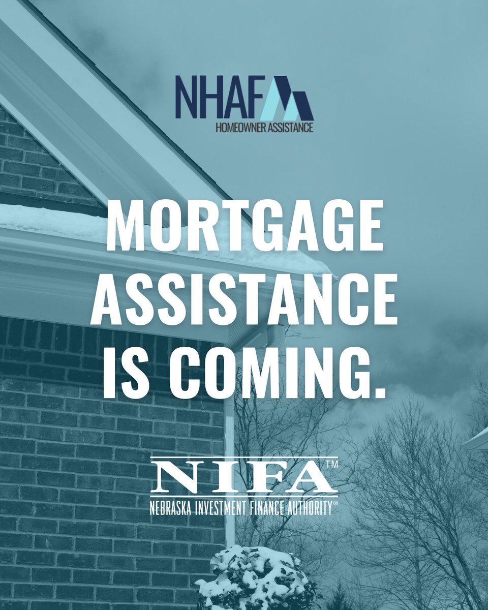 Mortgage Assistance is COMING SOON! Assistance will be available if you need help with mortgage payments, past due real estate taxes, homeowners or flood insurance and homeownership association dues.

Stay informed by visiting haf.nifa.org
.