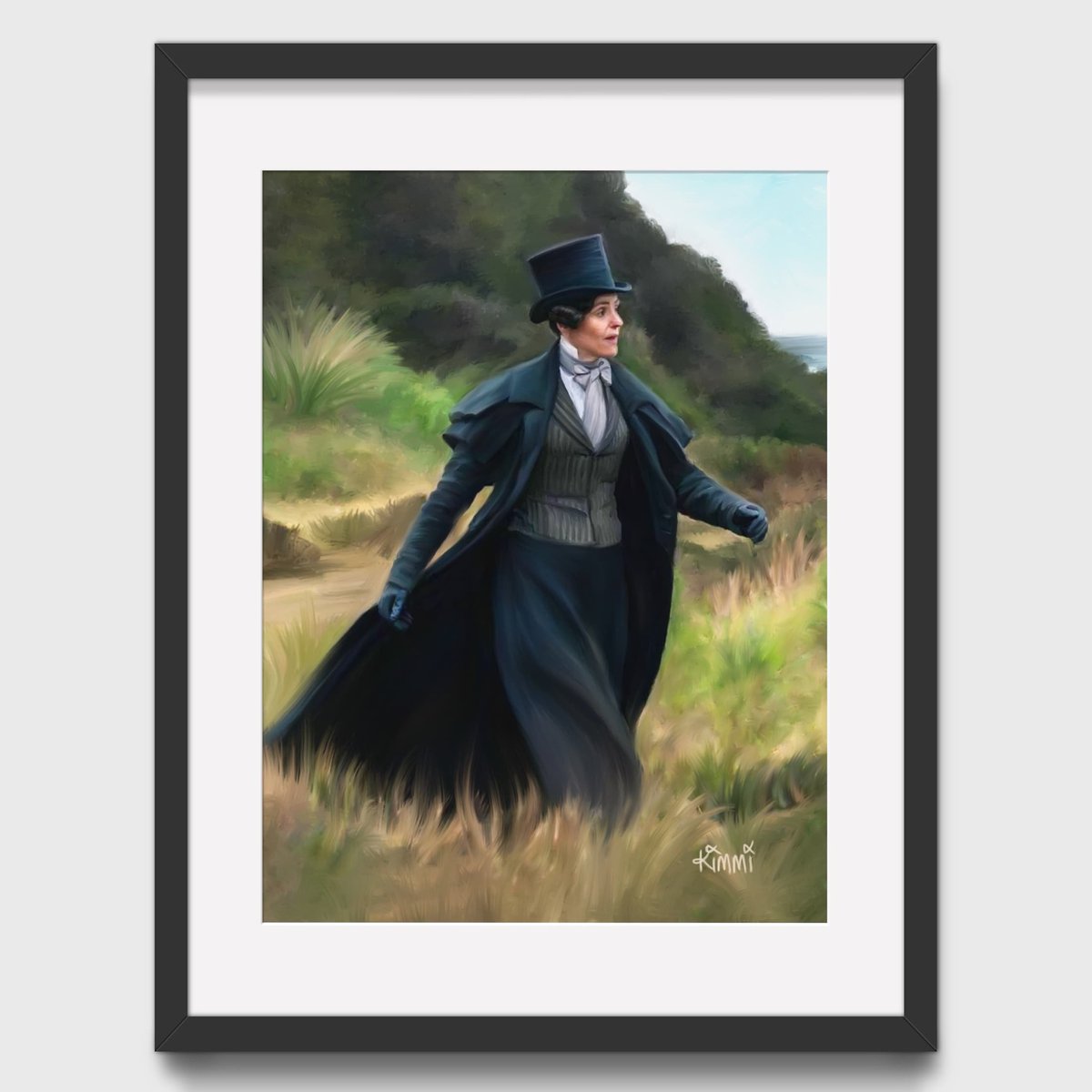 CustardCreate's tweet photo. I had the pleasure recently to do this piece of art of the lovely @SuranneJonesUK as a very special gift for one of our treasured customers ❤ #gentlemanjack #annelister #surannejones #fineartportraits #personalisedart #commissions #thepiecehall #piecehall #thepiecehallhalifax https://t.co/qdwukeTMOl