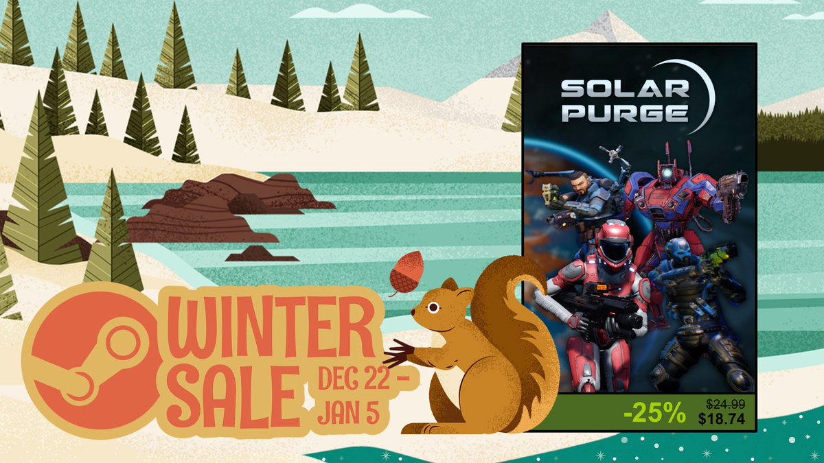 SolarPurge's tweet photo. 🎄 "Now I have a "legendary" machine gun! Ho Ho Ho!" 🎅

The Holidays are finally here... and that means game time! Pickup as a last minute gift and save 25% during the #SteamWinterSale!

#solarpurge #indiegame #twinstickshooter #arcaderpg #coopgame

▶️ https://t.co/jt8dWKb8KR https://t.co/UUkjLaORoX