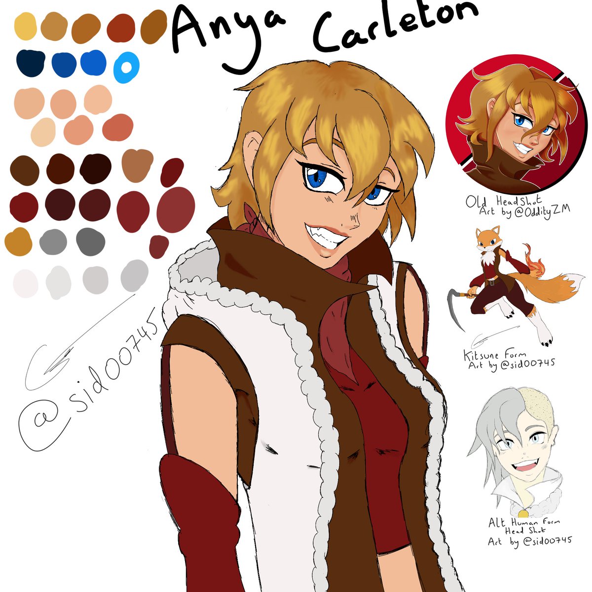 sid00745's tweet photo. As the Pathfinder game I am in is about to have a year timeskip. I decided to redraw my character Anya Carleton, so here is the current WIP 5 hours in.
Many thanks to @OddityZM for creating her original art many moons ago. https://t.co/LsrzYGYwoV