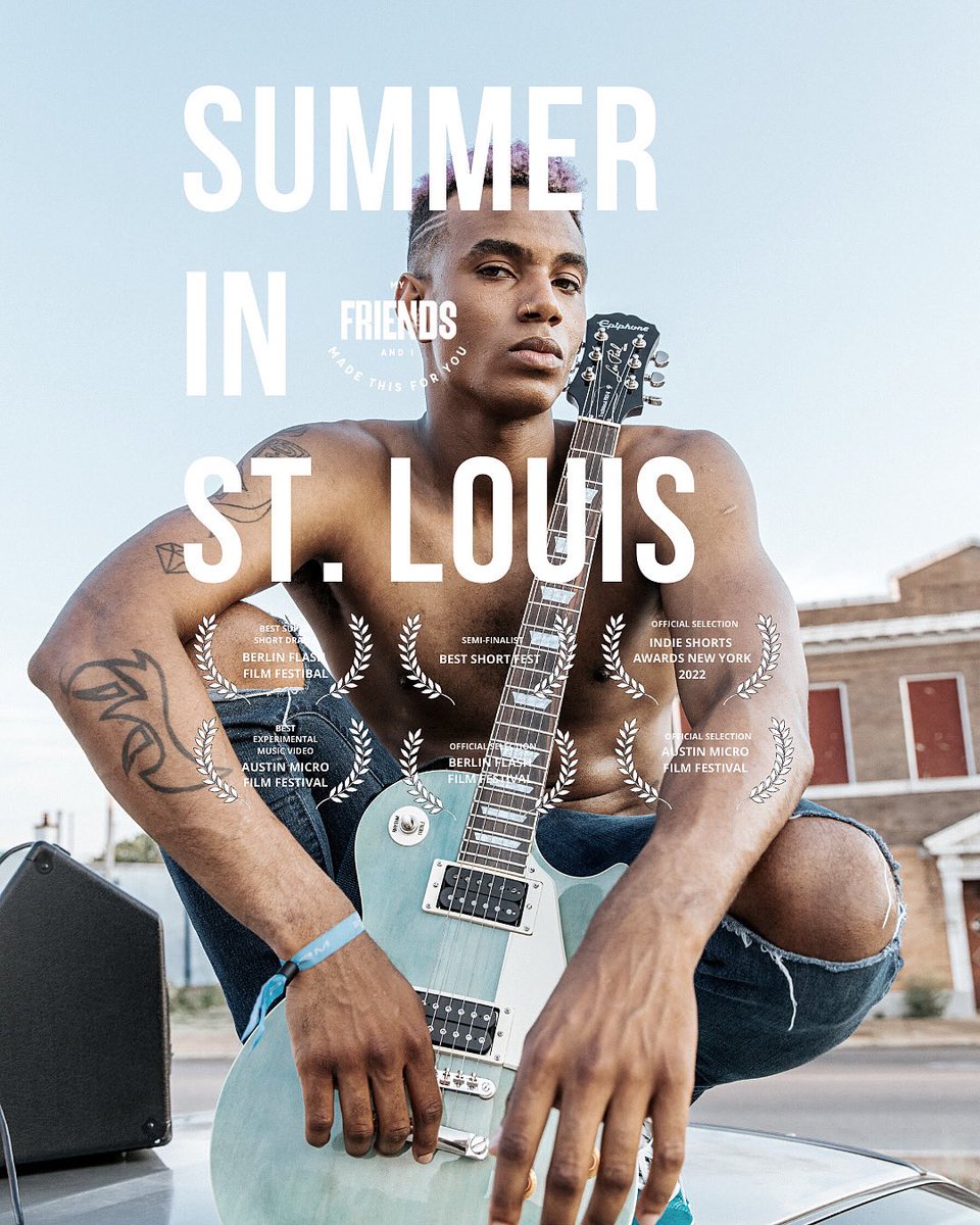 Quick film festival update for our “Summer in St. Louis” piece

Indie Shorts Award New York, Austin Micro Film Festival (Best Experimental Music Video), Berlin Flash Film Festival (Best Super Short Drama), and Best Short Fest (Semi-Finalist)

Love you forever, STL ✨💛 To ‘22