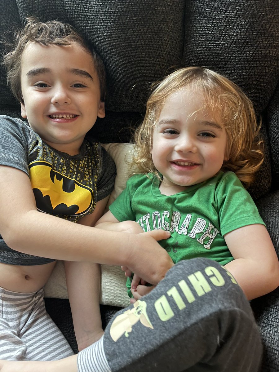 Morning bro snuggles. What in the world could be better?!