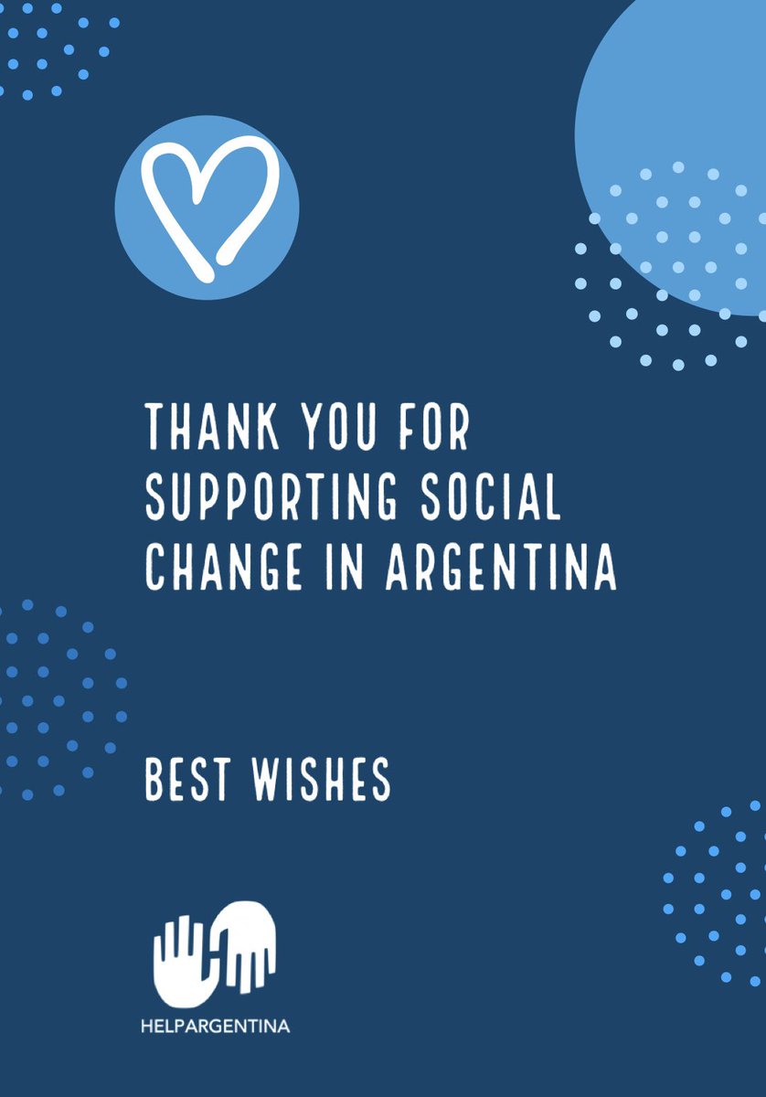 Thank you for being part of PILAS HelpArgentina.
Best wishes to all of you!