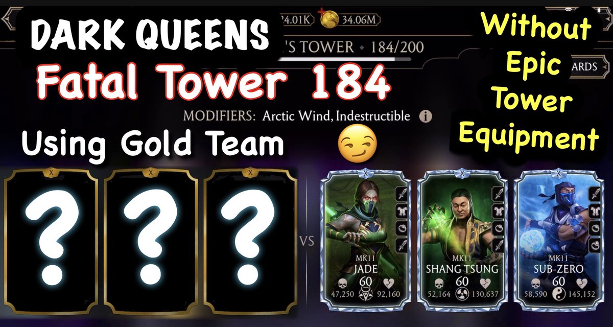 funwithinternet's tweet photo. Mk Mobile Dark Queen Fatal Tower 184 using Gold
https://t.co/ALPfZWNbVR

#mkmobile #MortalKombat #MortalKombatMobile https://t.co/UH4RVCsr26