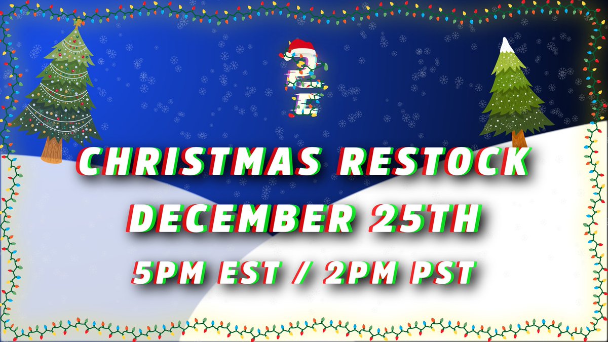 PriceErrors's tweet photo. ❄️CHRISTMAS DAY RESTOCK❄️

It’s that time of year again! Price Errors is restocking spots to join our exclusive Discord server on Christmas Day🎅 

Santa will be loading up the stock level so be ready 👀 

12/25/21 at 5pm EST / 2pm PST

RETWEET FOR A CHANCE AT AN EARLY INVITE https://t.co/3LhzaEc0Dr