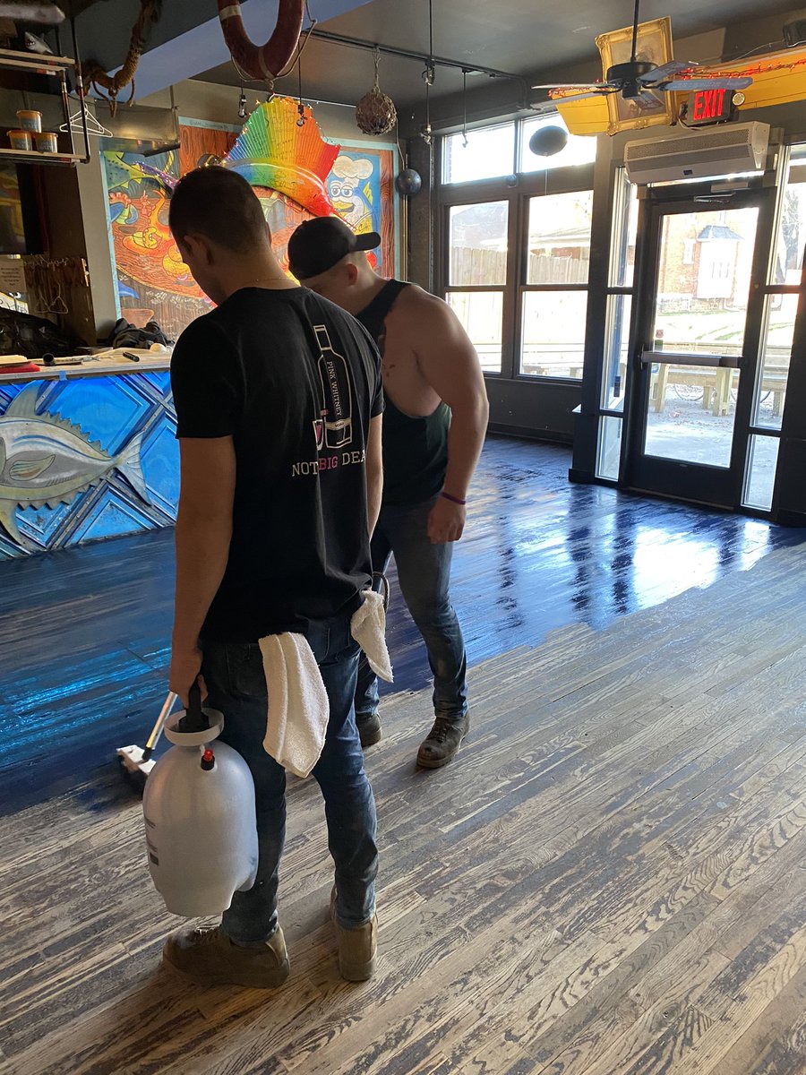 UglyTunaSaloona's tweet photo. Going Ugly causes some floor damage. Just getting ready for the new year!! https://t.co/VQy1ctQDsK
