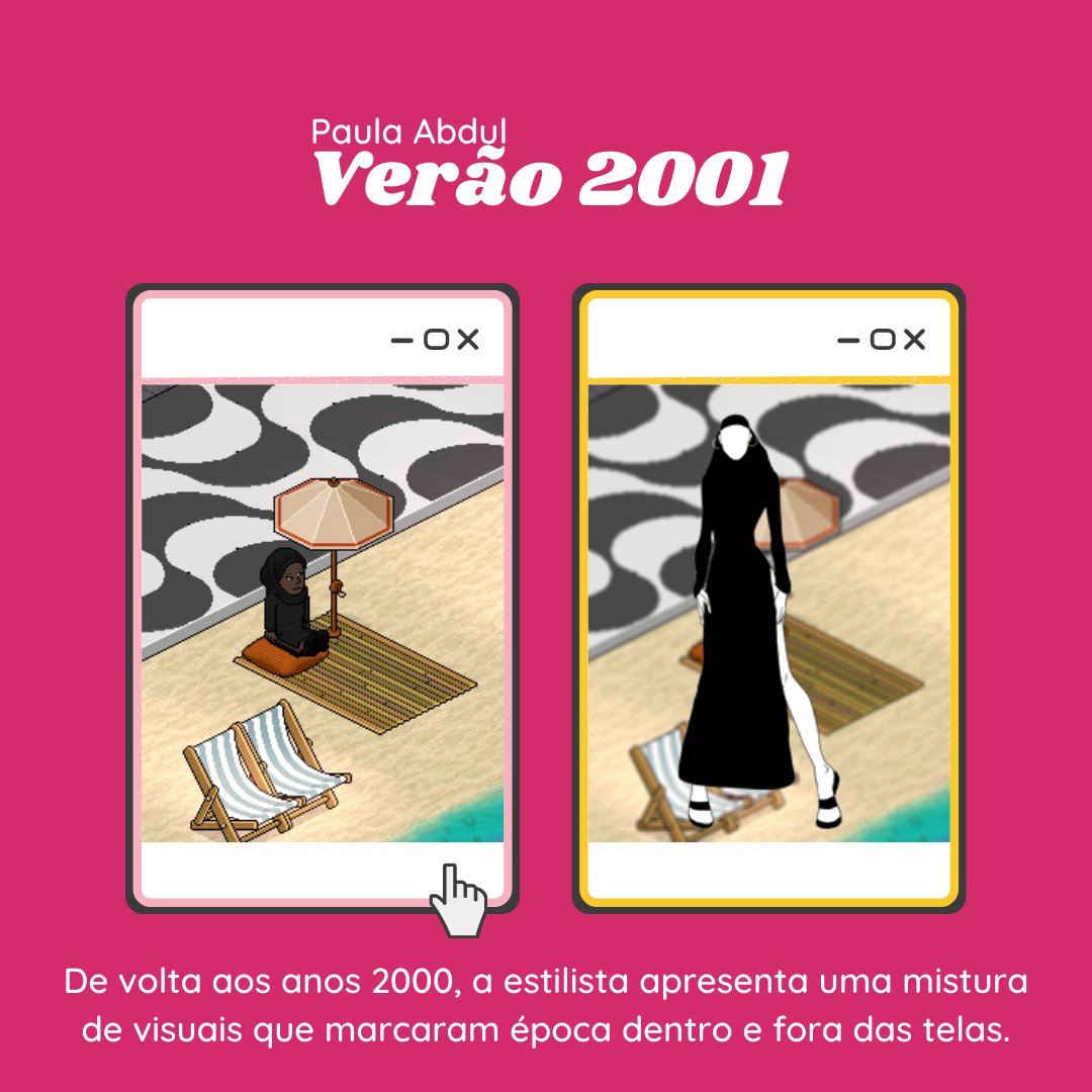 Inspirada na novela "O Clone", a estilista Paula Abdul apresentou a sua nova coleção de verão. Unindo a moda de mundos opostos, o resultado foi uma explosão de cores, tecidos variados, bordados, véus e bandanas. 
Confira algumas fotos do desfile: