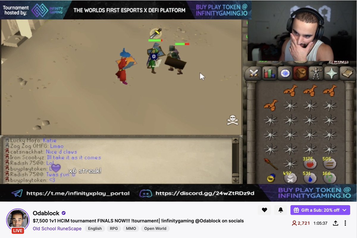 infinityxplay's tweet photo. 1V1 of first Infinity Gaming sponsored tournament is in action. Enjoy the show! #DeFi 

#Esports will never be the same. Only through the PLAY token. https://t.co/I8thBZgyGM