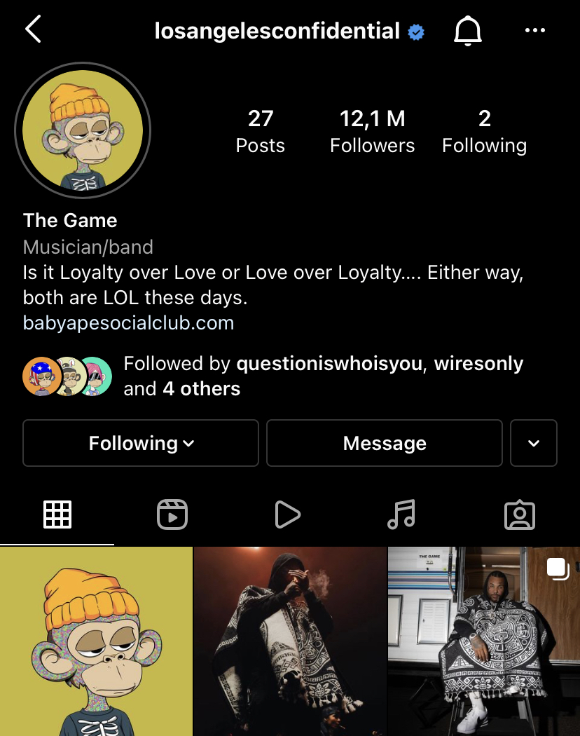 BasedApeSocial's tweet photo. Welcome "The Game" to the Dab Island, Baby Apes! 🏝️ DAB DAB 🌋

https://t.co/SpD2jDMw1J

BLOW UP his IG post &amp; help out others who are asking about NFTs ♥️👇

https://t.co/xIdqAjnML0

#BASC #BabyApeSocialClub https://t.co/tlb2ZbuJlA