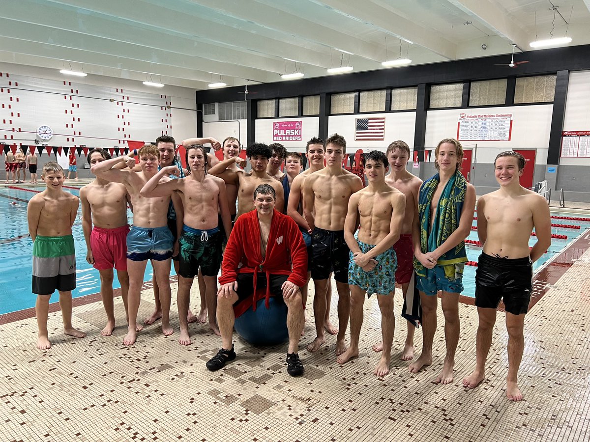 YUP to the Pulaski Boys Swim Team for hosting the Pulaski Hoops Team for some water polo and Battle Ball!  Great way to start Xmas break!
#raiderstrong
<a href="/PulaskiRedSea/">Pulaski Red Sea</a> 
<a href="/PCSD_PHS/">Pulaski High School</a>