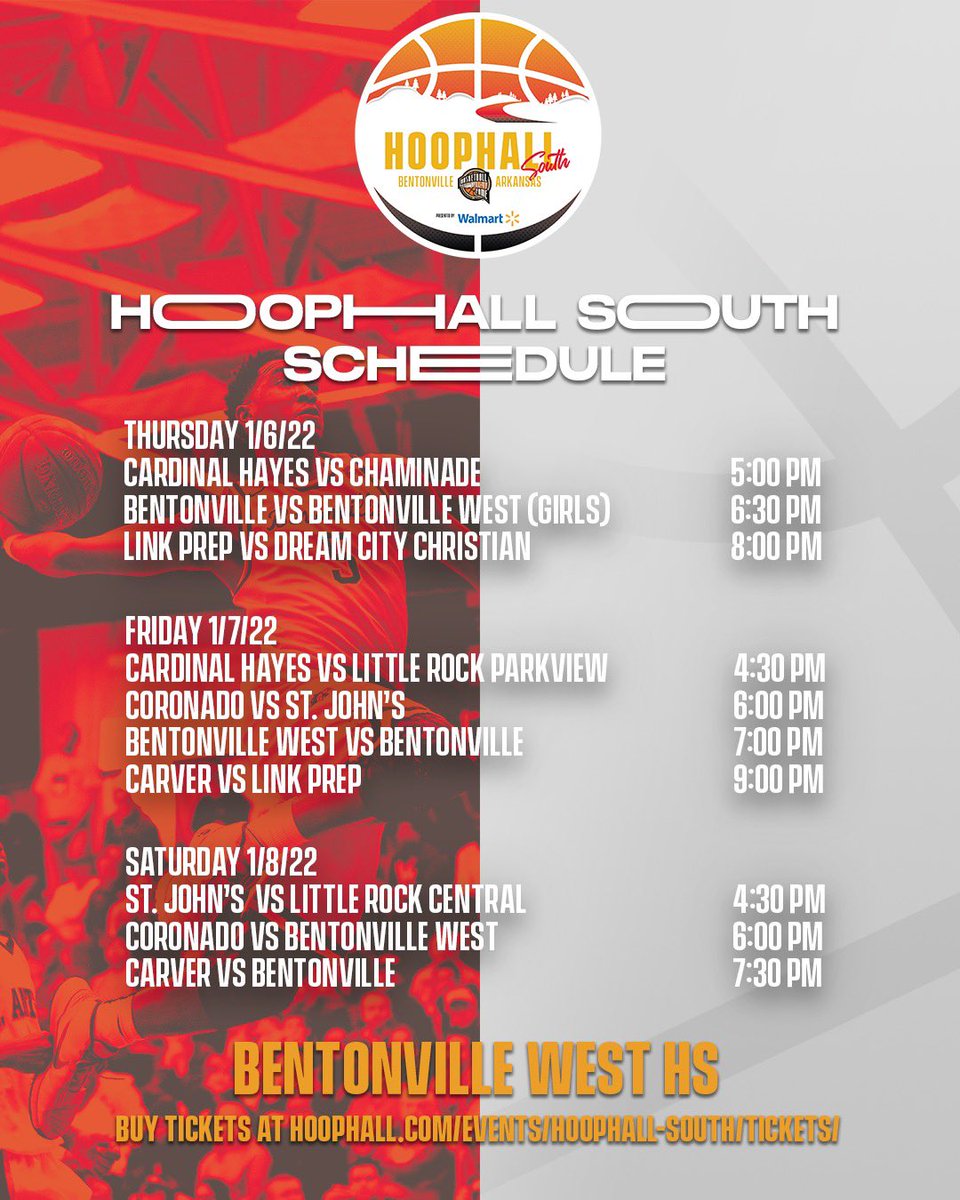 <a href="/HoophallClassic/">Hoophall Classic</a> South 

Tickets ▶️ bentonvillesportsnetwork.com

Schedule ⬇️