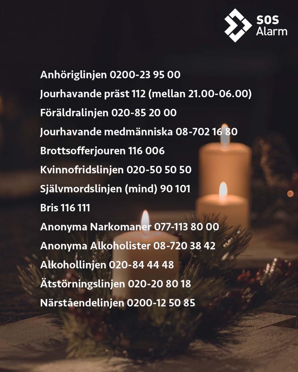 Du är inte ensam, glöm inte det. Ta hand om varandra🤍