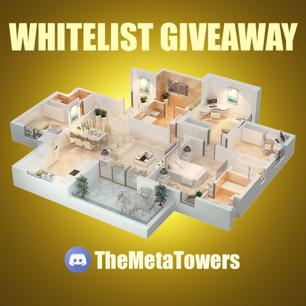 🚨#NFTGIVEAWAY🚨

🎁Win 2 MetaTowers Whitelist

To enter
✅ Retweet &amp; ❤️
✅ Follow <a href="/TheMetaTowers/">TheMetaTowers</a> &amp; me
✅ Join discord：discord.gg/4RzpchGUg5

⏰Ends 48h &amp; 2 winners

💥 This is a very valuable NFT

#NFTcollectors #NFTgiveaways #NFTdrop #NFTs #Giveaway #NFT
