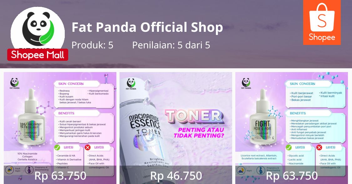 Chelsliu's tweet photo. Kunjungi toko ini di Shopee! fatpandaofficial: https://t.co/4ai8ivjmsr #ShopeeID

#viral 
#skincare 
#BTS 
#TikTok https://t.co/Qcai49Oqwo