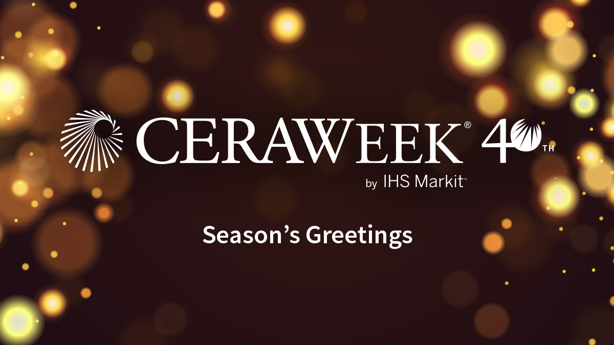 CERAWeek's tweet photo. Wishing you a happy and safe holiday season #CERAWeek https://t.co/TWFD5LbfpY