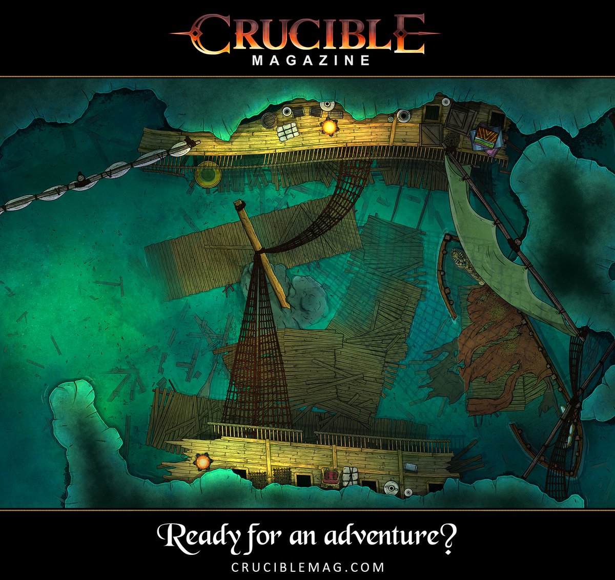 Showcase of the maps for the magazine, all the maps in Crucible will be made by The MAD Cartographer <a href="/themadcarto/">The MAD Network - Awesome TTYPR Creators!</a> , including more dynamic maps made for our <a href="/FoundryVTT/">Foundry Virtual Tabletop</a> monthly module of the issue. Here we have a snap shot of the boss room for our Sea Giant's Cove!

#dnd5e #DnD