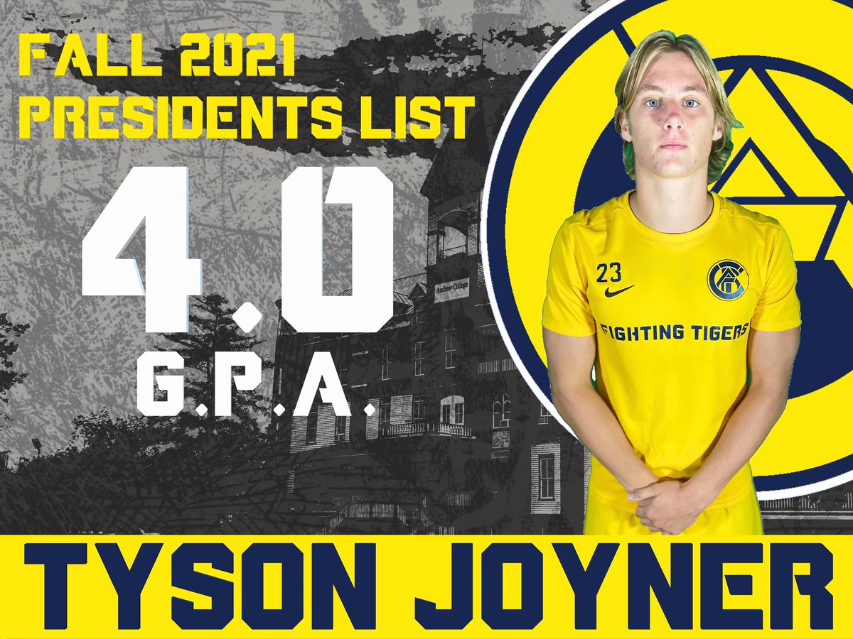 AndrewMSoccer's tweet photo. Congrats to Ray Spraggins, Tyson Joyner and Tyler Suggs for earning a spot on the President’s List! https://t.co/xMAsRt2UoW