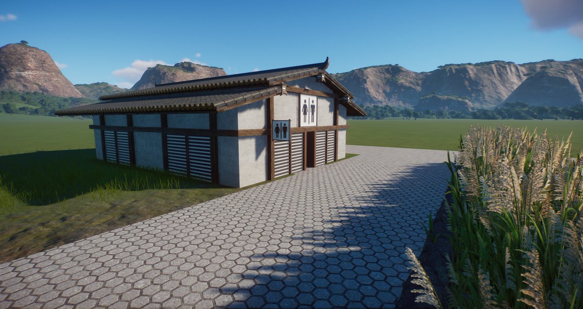 Soras_Gaming's tweet photo. A simple Asian style toilet building in @PlanetZooGame .
#PlanetZoo #AsianBuild #NewZoo https://t.co/qIxS8EQhYv