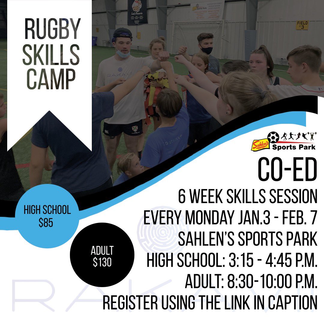 Time to lace up the cleats and sign up for some winter indoor rugby!
Register below:

HS Link
tms.ezfacility.com/OnlineRegistra…
 
Adult Link
tms.ezfacility.com/OnlineRegistra…