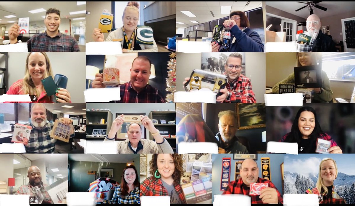 prioritylogists's tweet photo. More holiday fun from our Priority team! This week we had our virtual Secret Santa exchange in our flannel attire. How are you getting into the holiday sprit? 🎁🎉🎄

#SecretSanta2021  #prioritylogistics  #priorityteam https://t.co/2o0dBOuMek