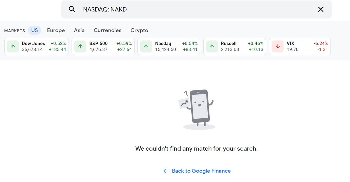 Looks like $NAKD stock split managed to break the internet