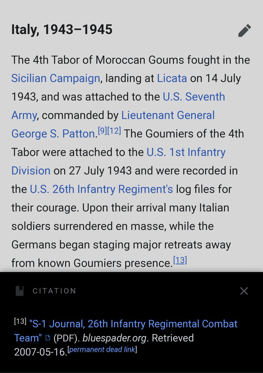 yazmoorish's tweet photo. #Moroccan #Goums Division (Allied Forces) in #Italy and south of #France courage and bravery during #WW2 against the #nazi front was crucial in getting italy out of war. https://t.co/thxMQyXbSC