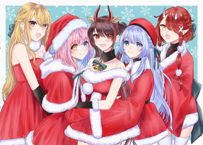 🎄クリスマス女子会🎄
#ばあちゃんこれ見て #夢の中絵  #魔法少女活動報告書  #あくまびじゅつかん #にぃあーと #のりプロ 