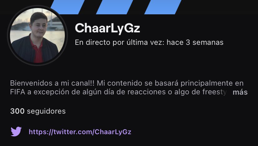 Gracias al loco de @Alvarogg86 podemos decir que antes de acabar el año llegamos a los 3️⃣0️⃣0️⃣ seguidores en Twitch

Gracias a todos los que confiáis en mi y mi contenido, os prometo que la romperemos en 2022💜💜

             ❤️Sois los mejores❤️