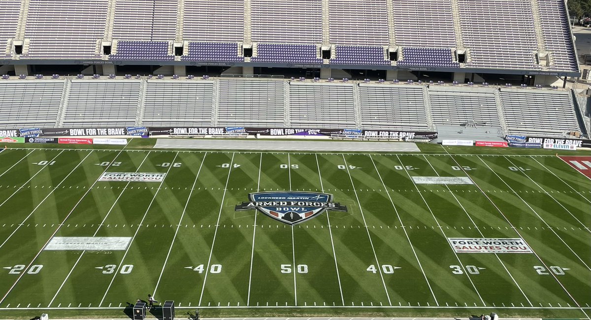 What a year, but we made it! Field is officially Armed Forces bowl ready!