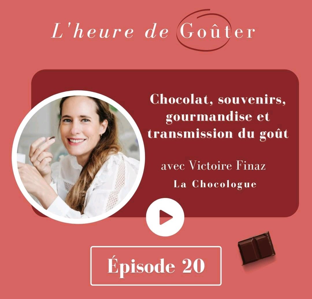 [Podcast] 🍫🎧Notre avant dernier épisode de l'année est tout en gourmandise avec Victoire Finaz
A ne pas rater : #20: Chocolat souvenirs gourmandise et transmission du goût | L'heure de Goûter | Deezer Spotify Apple podcasts | Belles Fêtes à tous japprendsagouter.com