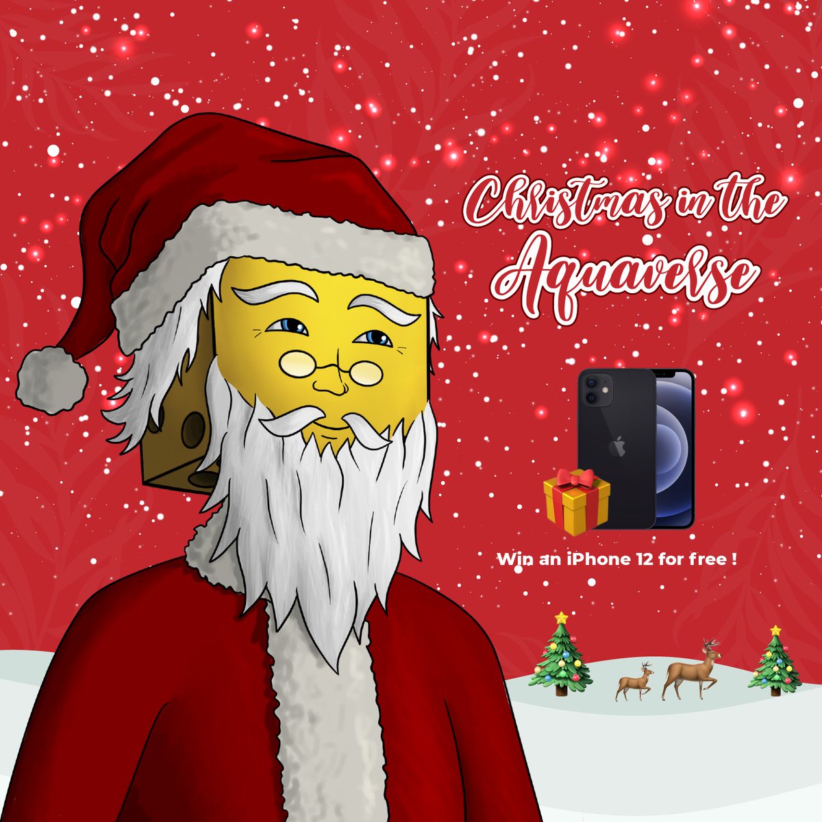Ho ho ho, Guardians ! 🔱

Christmas magic has landed in the Aquaverse! 🎄
We will be giving away one iPhone 12 to one of you! 🔥

To enter the raffle:

- RT &amp; Follow <a href="/TheAquaverse/">Aquaverse 🔱</a>
- Result 25/12 for the christmas gift 🎁

#Giveaways #NFTs