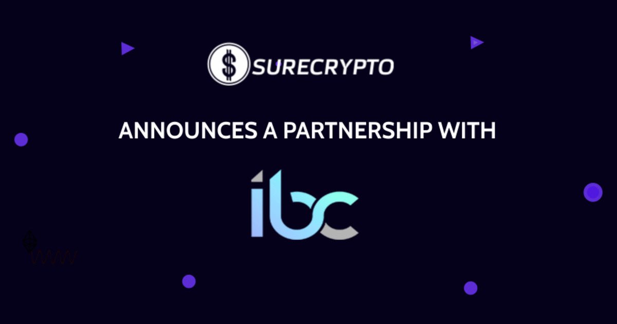 We are proud to announce a partnership with @IBCGroup_

This partnership will help in putting the Surecrypto Gamehub at the forefront of daily crypto gamers

IBC group is arguably the biggest crypto marketing company in the industry.

#Surecrypto is on a mission. Stay $SURE
