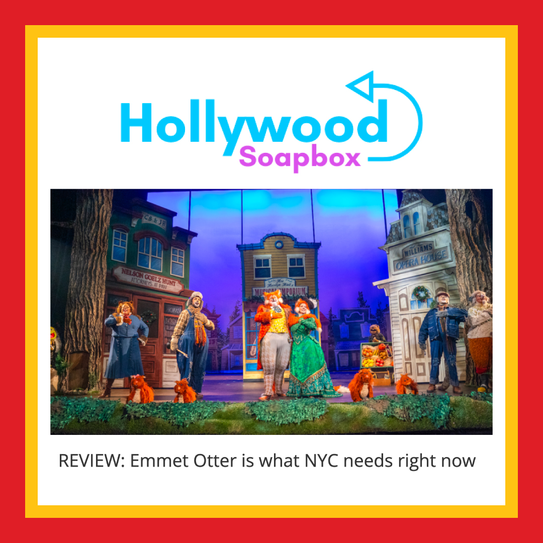 emmetotterlive's tweet photo. Thank you, @HSoapbox for the press!

Full article: https://t.co/YK7HZU38me

#EmmetOtter #ChristmasEve #HollywoodSoapBox
#NYCTheater #NYC #JimHenson https://t.co/MR2zZkAuDj