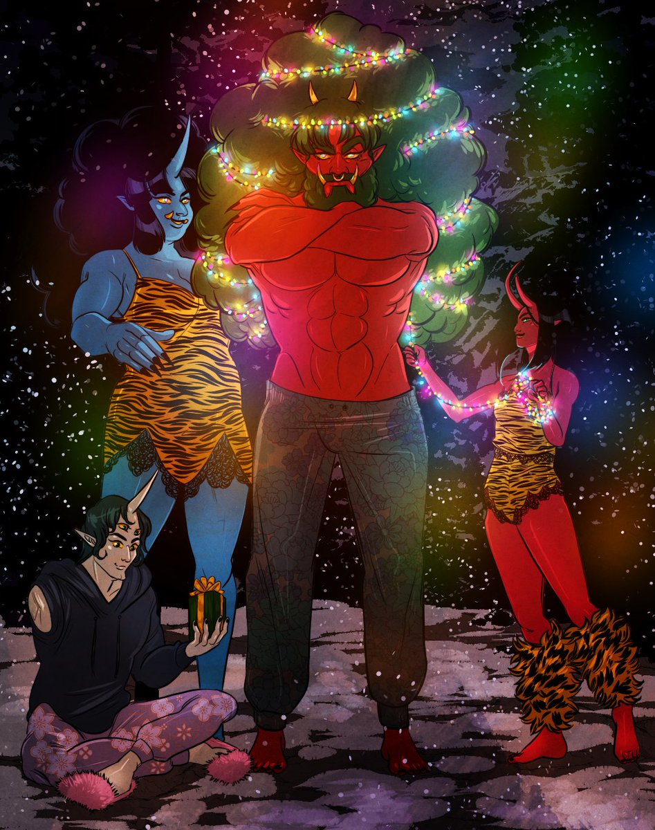 KayeBears's tweet photo. Merry Christmas + Happy Holidays from the #oneandoni crew! #webtooncanvas https://t.co/a81T42pKBX