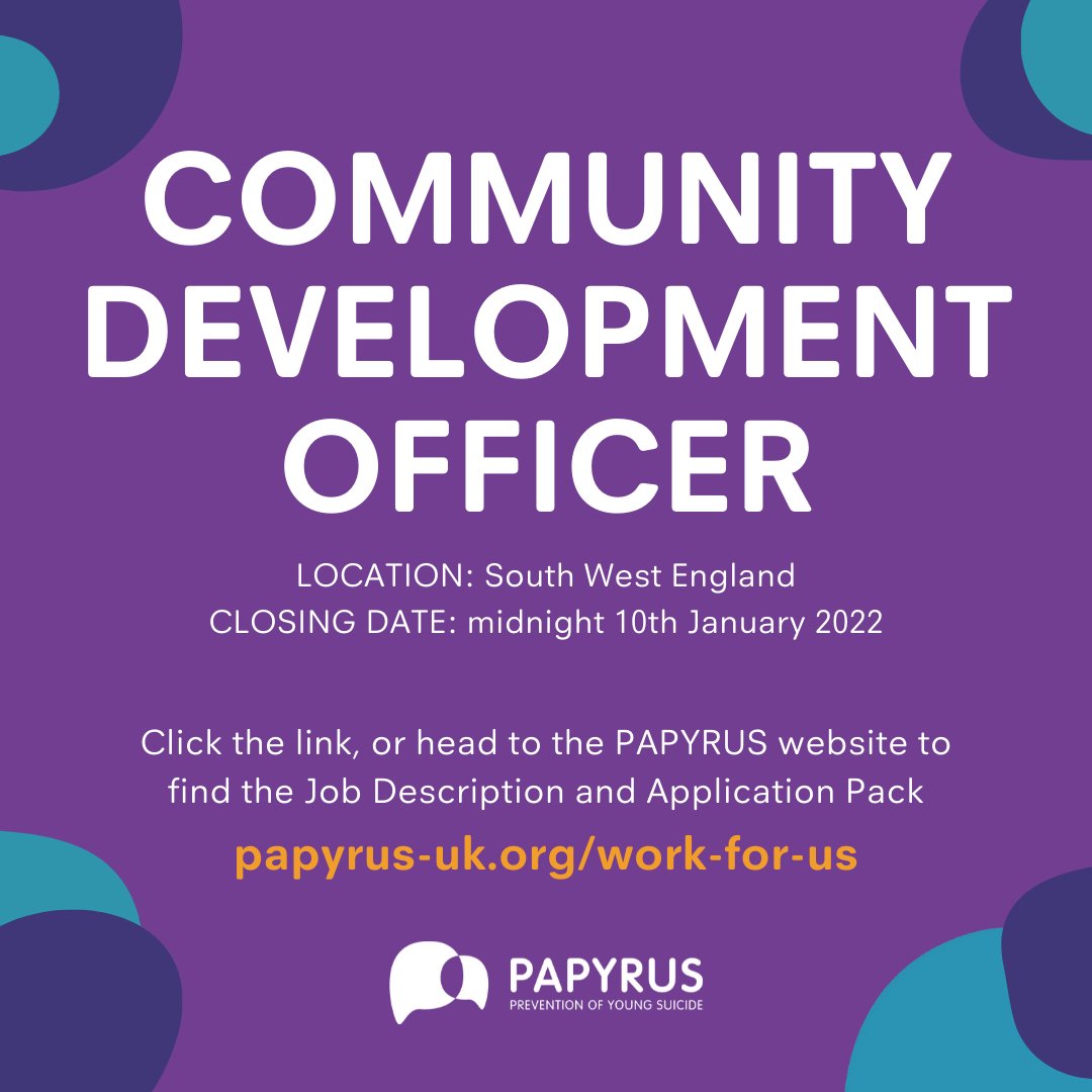Are you interested in working in #SuicidePrevention? 

We have a range of exciting opportunities across the UK.
➡️ HOPELINEUK Advisers
➡️ Administration Officer
➡️ Community Development Officer

Head to our website for more information and to apply online: bit.ly/3n58TIK