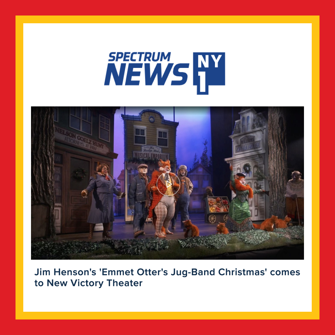emmetotterlive's tweet photo. Gracious sakes, thank you @NY1 for the press!

Read the full article here: https://t.co/y17DNCRQFQ

#EmmetOtter #Christmas #SpectrumNews
#NYCTheater #NYC #JimHenson https://t.co/K0n206INET
