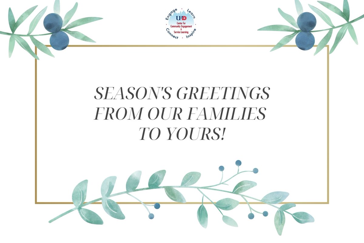 UHD_CCESL's tweet photo. UHD's CCESL offers our very best wishes for a safe, prosperous and restful holiday season, as well as a happy and healthy New Year!
#gatorsengaged https://t.co/jm1jesPIOR