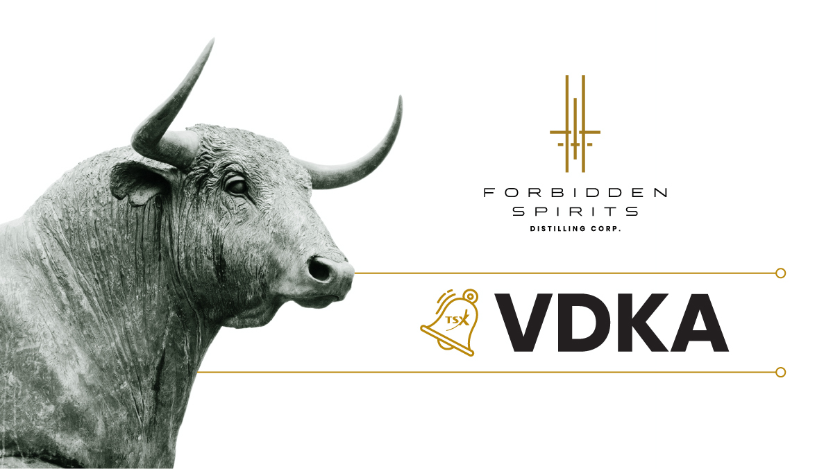 ForbiddenVodka's tweet photo. Another big thank you to all our investors! We're super thrilled that Forbidden Spirits Distilling Corp. is now listed on the TSX 🍸#VDKA #VODKA https://t.co/0Oy3qEMqjd