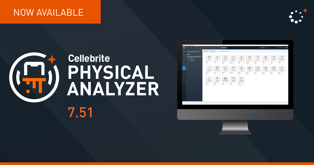 Cellebrite's tweet photo. Cellebrite #PhysicalAnalyzer 7.51 is now available! Learn more about the latest examination and validation capabilities here: https://t.co/zERh2yexmu https://t.co/pfMe84iV91