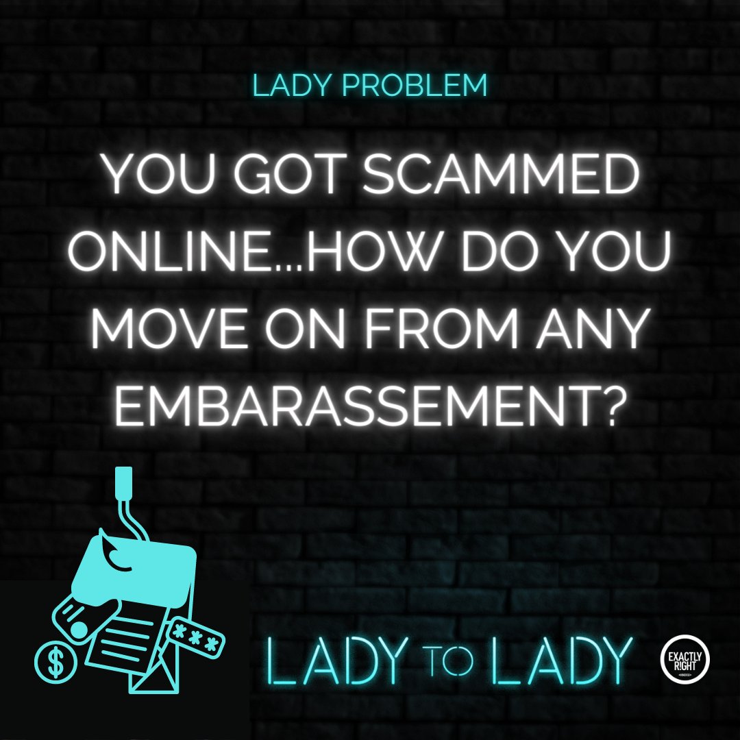 Lady2LadyComedy's tweet photo. This week @jackiekashian helps us tackle #LadyProblem from a listener who feels embarrassed about getting scammed online.

Listen in for the whole story! @ExactlyRight on @Stitcher 
https://t.co/FCViL4VRo2 https://t.co/hh8uihM1yi