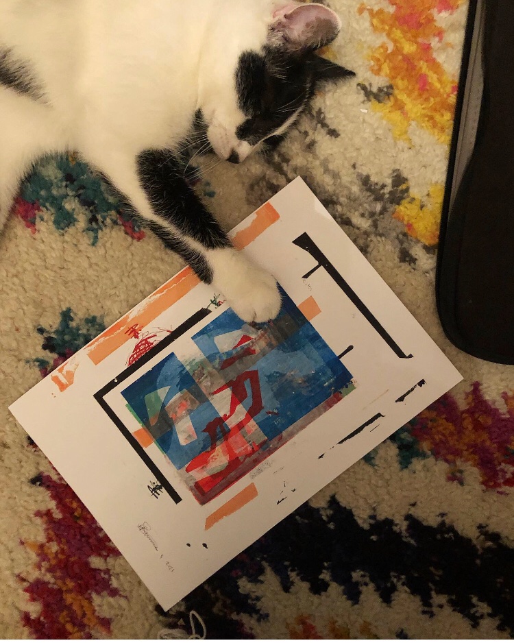 ew_glass's tweet photo. excuse me….

#screenprint #homedecor #catsontwitter #handmadeprint #texture #layers #originalart #artistsontwitter #serigraph #silkscreenartist #contemporaryart #ukprintmakers #printsforyourhome #originalprint #artonpaper https://t.co/78d8CIKvFB