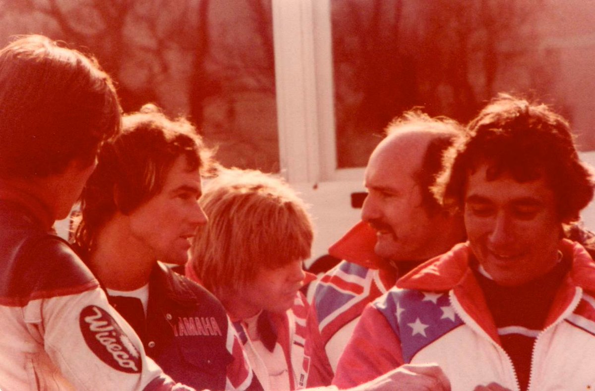 popsyosh34's tweet photo. 1980 Trans-Atlantic Races 🇬🇧🇺🇸🏁
John Long,Barry Sheene ,Wes Cooley,Mike Hailwood and Dave Aldana
#Legends #Anoraks #BS7 #WC34 #DA10 https://t.co/9LXhfS3ZDZ