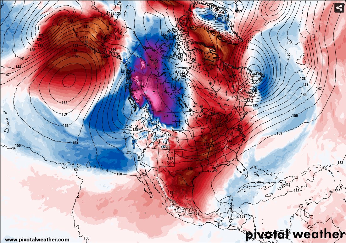 rohanarezel's tweet photo. Christmas day 850hPa temperature anomaly:
BC: 20°C below normal
North Pole: 20°C above normal
#BCStorm #BCFreeze https://t.co/UMRPyA0aPG