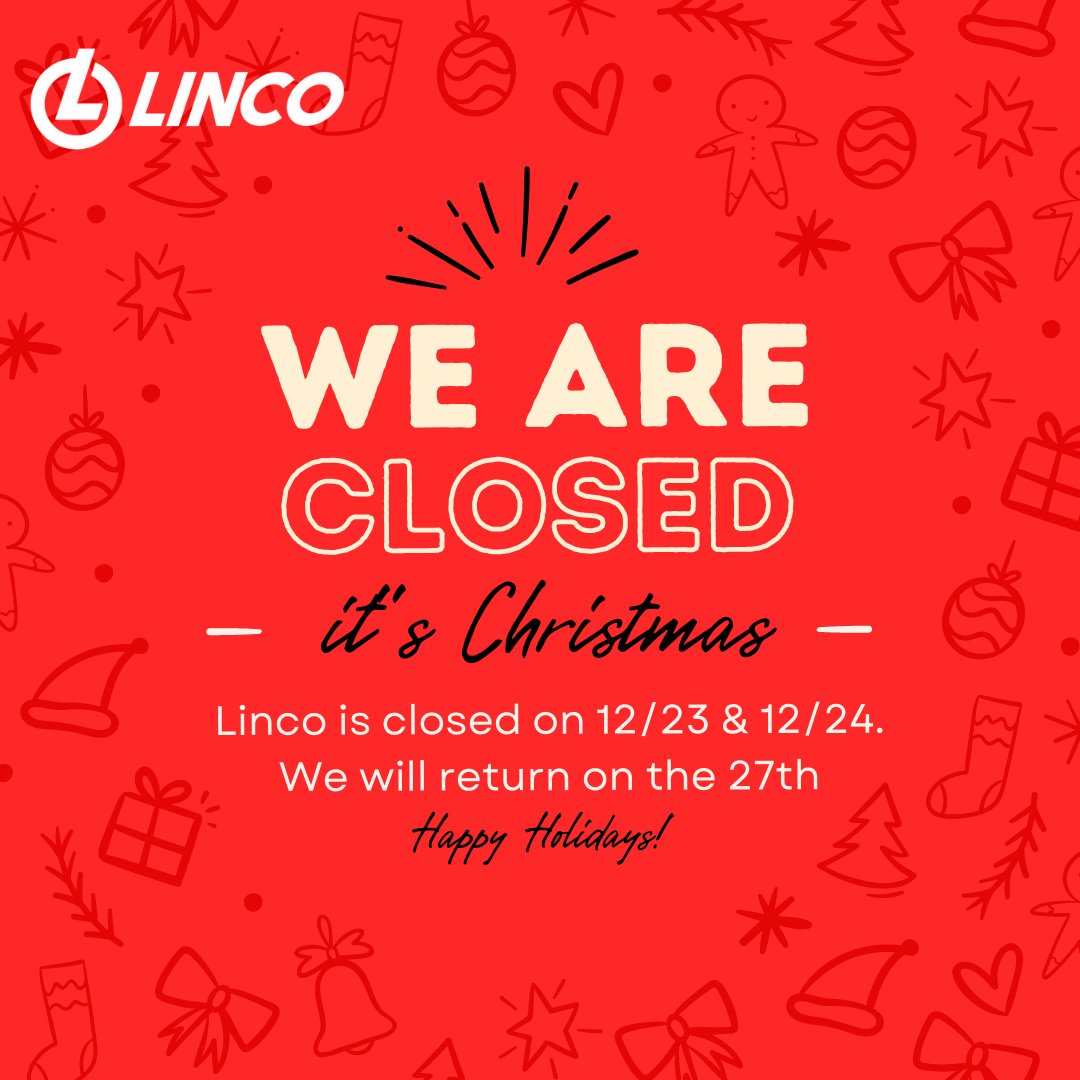 Happy Holidays, from our team to yours! We'll be closed tomorrow 12/23 and will return on 12/27. Enjoy your time with friends and family, Merry Christmas! 

#MerryChristmas #HappyHolidays