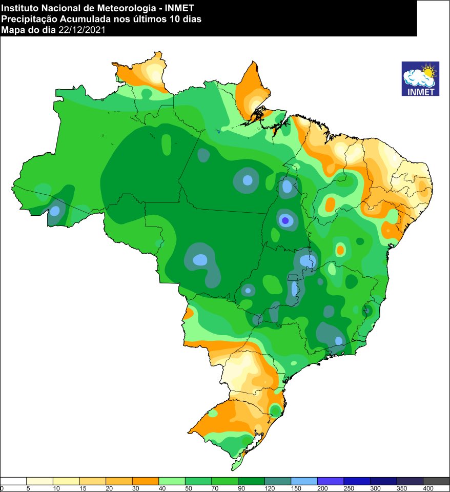 siqueiradaniele's tweet photo. Summer is hot in #Brazil, no doubt. But 35-40ºC in the west portion of the southern states, combined with little rain, are a tragedy for #soybeans and #corn in the region. Still a record production in Brazil, but… it changes some mkt dynamics. https://t.co/Y5ypDPtl70