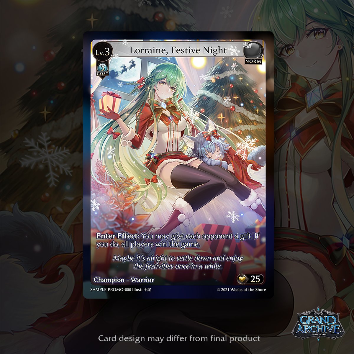 Here's a look at our special Lorraine, Festive Night promo card